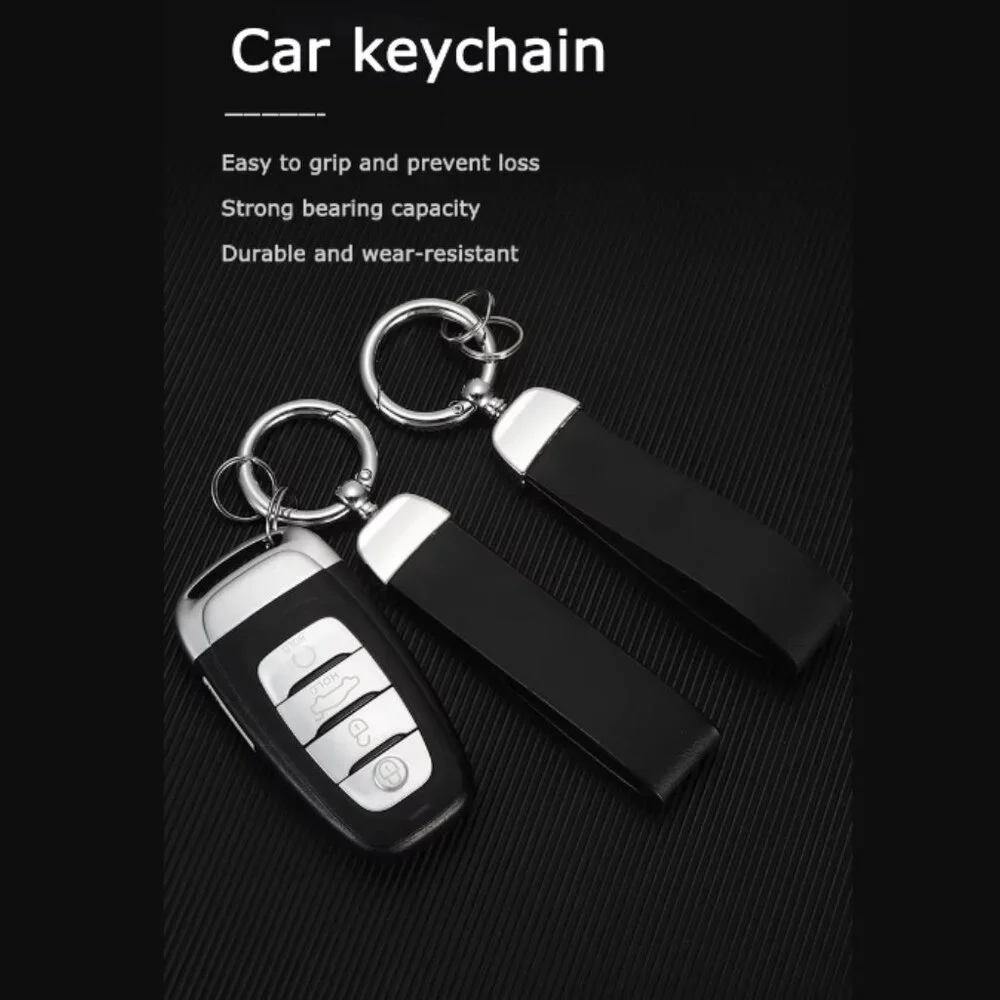 New Black PORSCHE STUTTGART HOTROD Leather Crest KeyRing Key Ch… - Picture 10 of 14